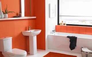 Pintura adecuada para tu baño naranja