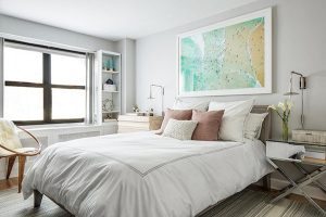 habitación tono gris suave
